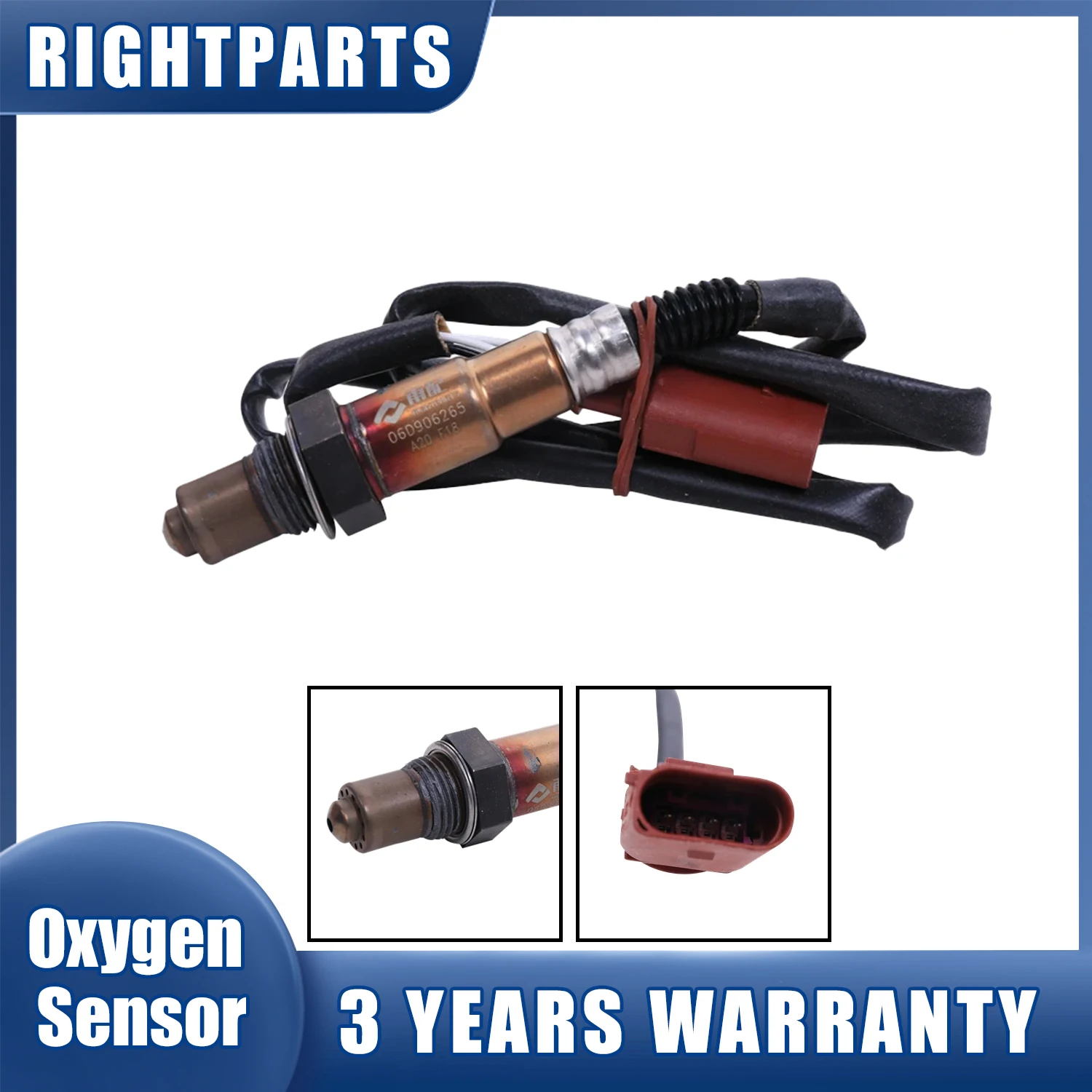 RIGHTPARTS Downstream Oxygen Sensor 06D906265 1K0998262E For Audi A3 A4 A6 A8 Q7 Volkswagen Golf Passat Lambda Sensor For VW