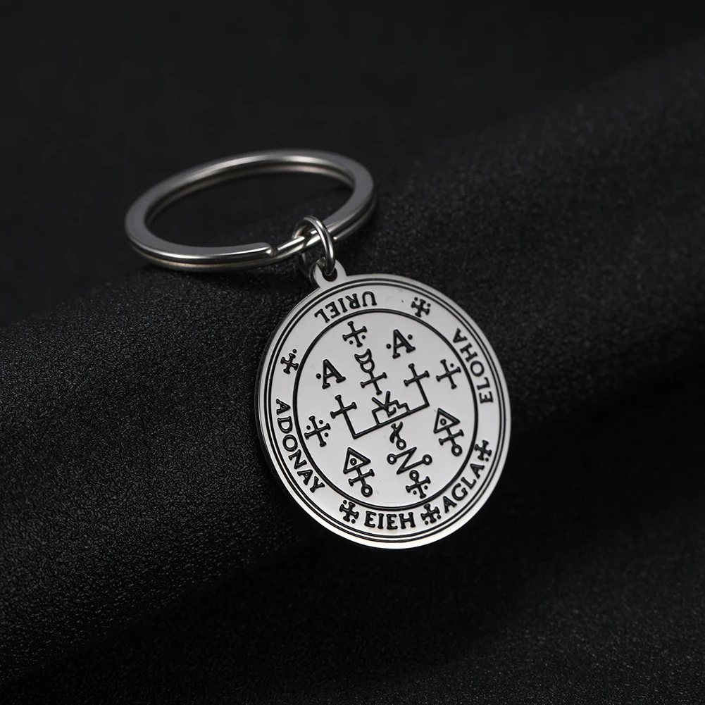 Dawapara Siegel des Erzengels Michael Samael Zadkiel Uriel Anhänger Schlüsselanhänger Michaelmas Schutz Amulett Edelstahl Schmuck – Detail 8