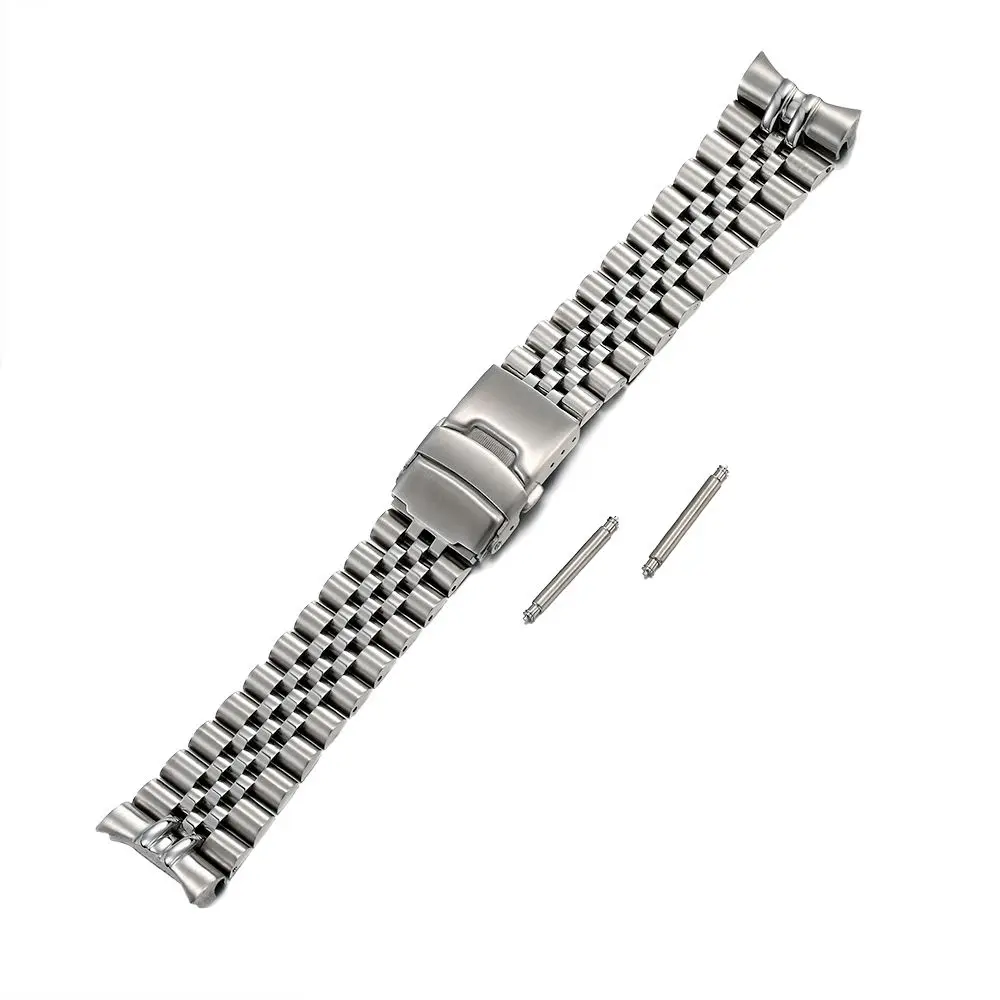 Jubileu Curvo End Ver Strap Solid Band Bracelet Fit para Skx007 Skx009 22 mm 316l Aço Inoxidável