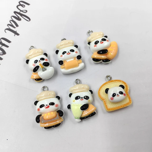 Onebeading Resin Cute Animal Panda Pendants Charms For Children Jewelry  Necklace Earrings DIY Making Accessories 21x17mm