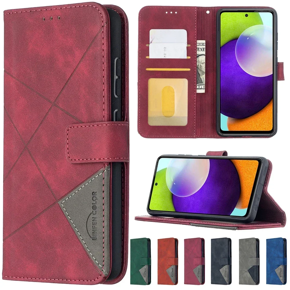 Phone Case Leather Wallet Case For Samsung Galaxy A06 A14 A15 A16 A35 A52 A53 A54 A55 S24 S23 Plus S22 S21 Ultra S20 FE