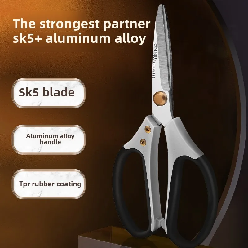 Deli 9.5'' Heavy Duty Industrial Scissors Professional Kitchen Scissors Sewing Tailor Scissor Food Cloth Cutting Tool 4
