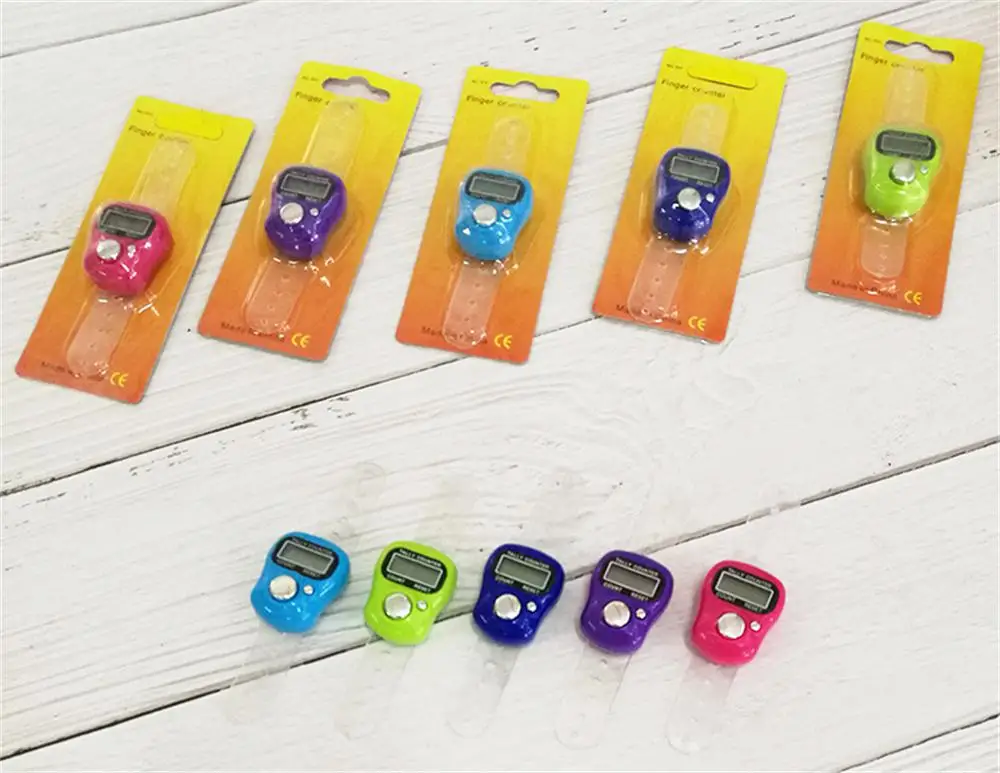1/3PCS Electronic Digital Finger Ring Tally Counter Hand Held Knitting Row Counter Clicker NEW Mini Point Marker Counter LCD