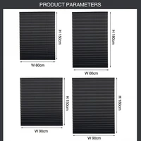 Simple Adhesive Window Shades Non-woven Fabric Pleated Zebra Blinds Roller Room Blackout Curtain For Bedroom Living Room Balcony 2
