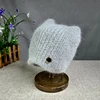 High quality New Angora rabbit hats Winter Hat for women girl Fashion Warm Cat ears Ski Hat winter beanies ﻿hat 6