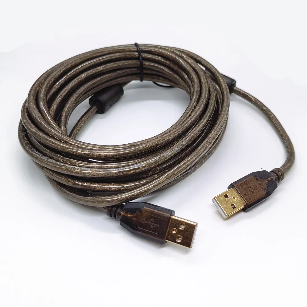 고속 5M 10M 12M 15M 20M 긴 USB 2.0 연장 케이블 USB A 데이터 케이블 프린터 스캐너 (신호 증폭기 포함) 남성-남성