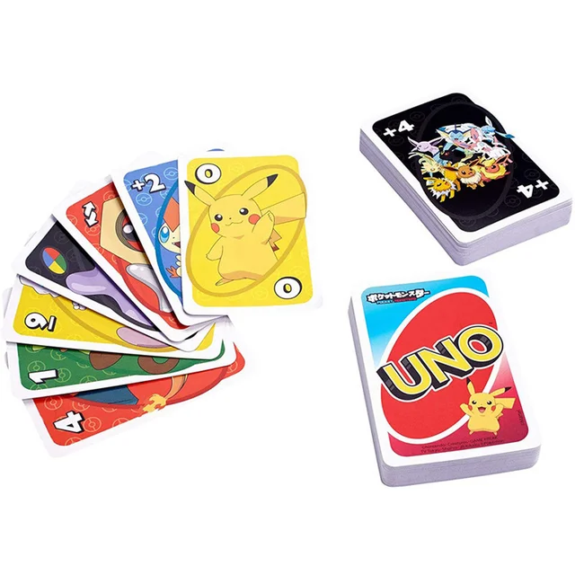 Mattel Pokemon Uno Poker Game Cards Party Family Uno Games Fun Card Poison Box Uno Card Game Toys Kid Gifts 5