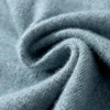 Men's Sweater Spring Autumn New 100% Merino Wool Knitted Pullover Half High Neck Solid Color Basic Tops 6