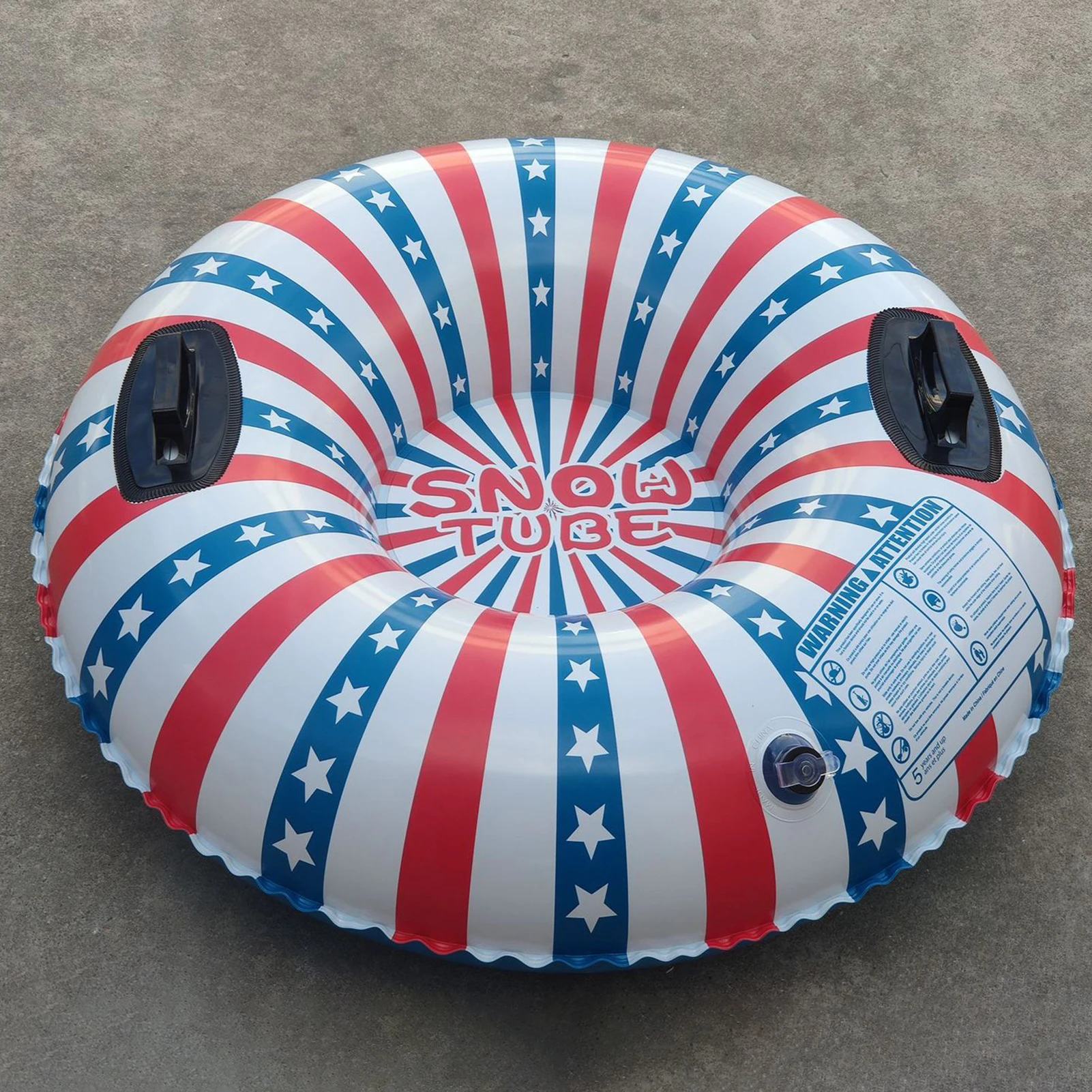 Inflatable Snow Tube Snow Sled Handles Sledge Circle Tire Tube Thickened Winter Sports Inflatable Skiing Circle Rings