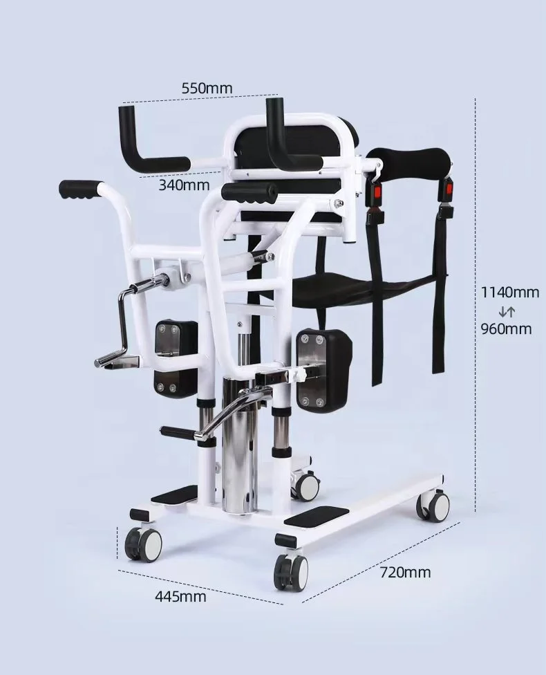 Multifunctional Paralysis Patients Bedridden Elderly Hydraulic Lifting Nursing Specific  Toilet Chair Shifting Machine 5