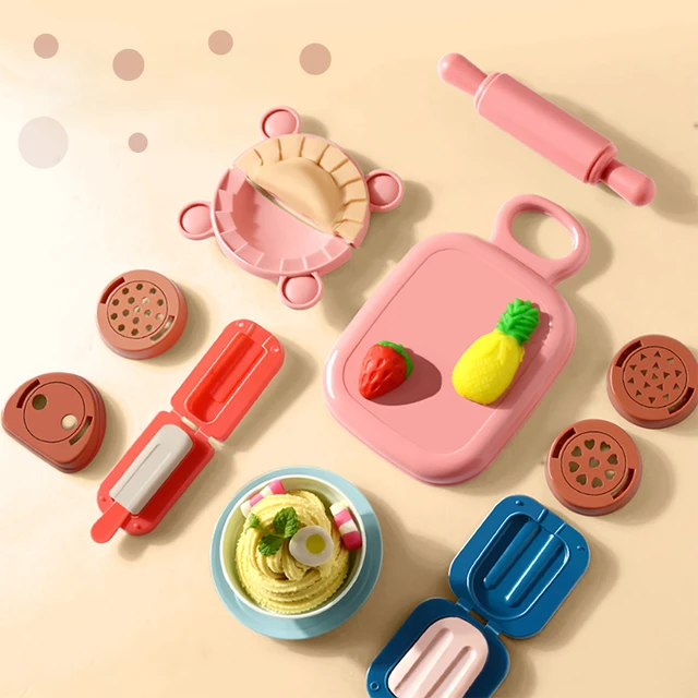 Pretend Play Dough Tools Sets para Crianças, Brinquedos da Casa, Macarrão,  Sorvete, Máquina De Bolo, Plasticina Criativa DIY, Moldes De Argila -  AliExpress