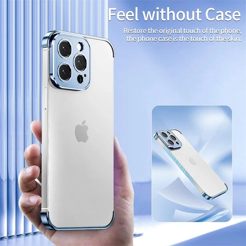 Sleek Aluminum Frameless Bumper with Camera Lens Protector