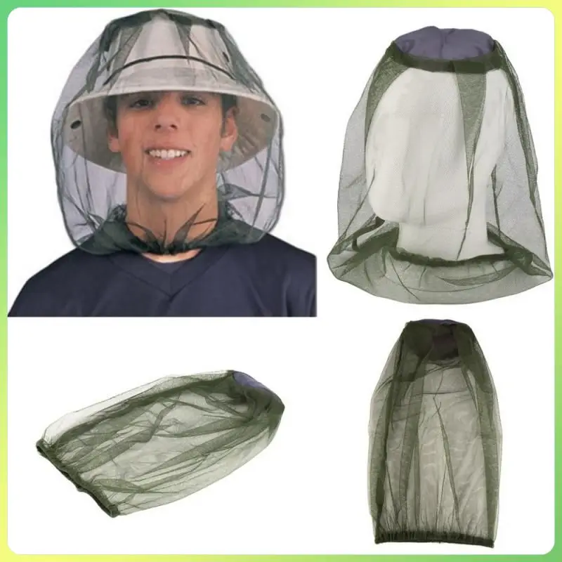 Outdoor Fishing Cap Bushcraft Anti Mosquito Insect Hat Fishing Bug Mesh Head Net Face Protector Hiking Men Women Camping Hats