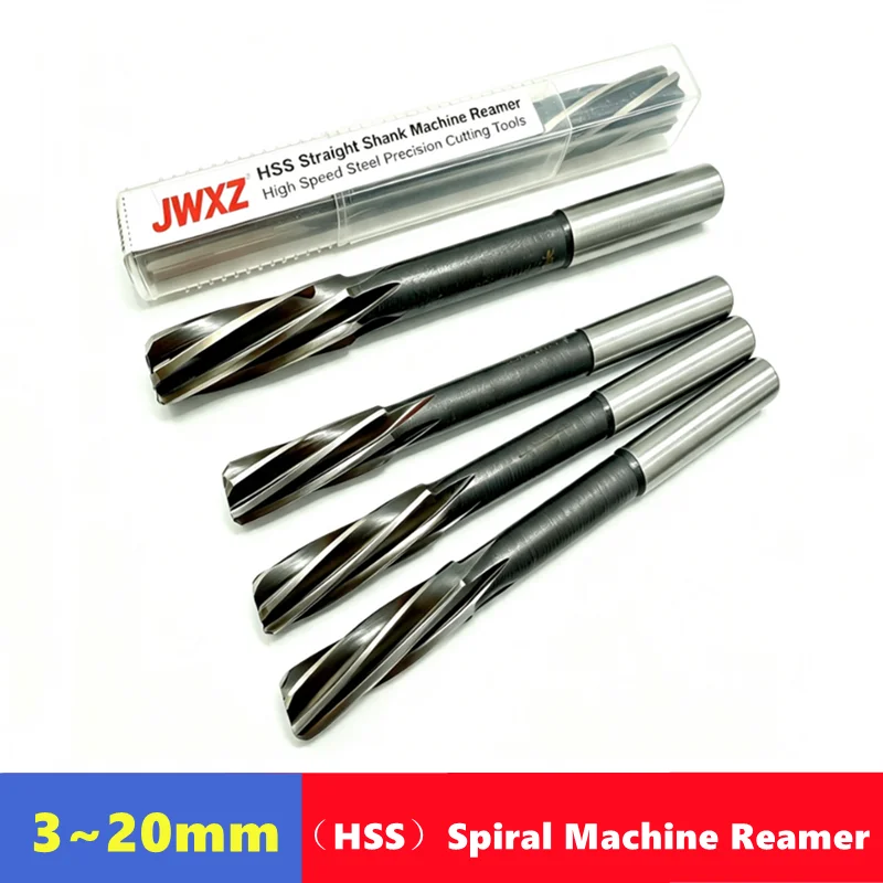 HSS H7/H8 Gerader Schaft Spiralnuten-Maschinenreibahle 3-20mm, Verwendet für Präzisionsschneiden und Erweitern von Löchern in Metallmaterialien