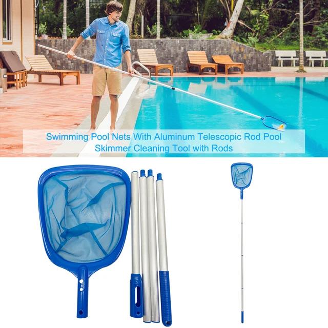 Swimming Pool Cleaner Net Detachable Telescopic Rod Pool Skimmer Fish Pond Cleaning Filter Swimming Pool Spa Leaf Trash Net 3