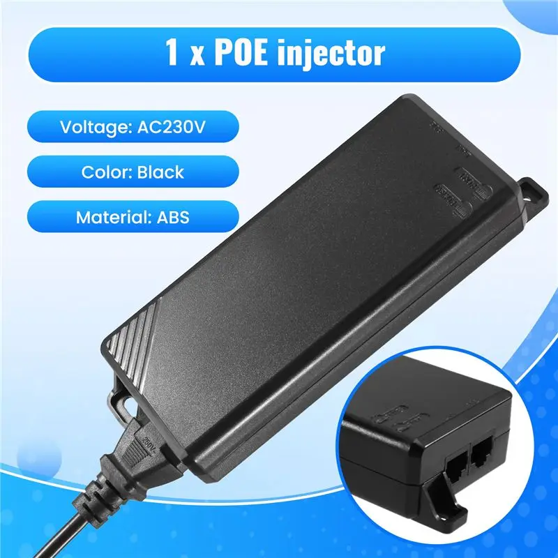 ABDW-스타링크 GEN2/GEN3 150W 2.5Gbe AC 전원 공급 장치 POE 인젝터 48-57V POE 출력