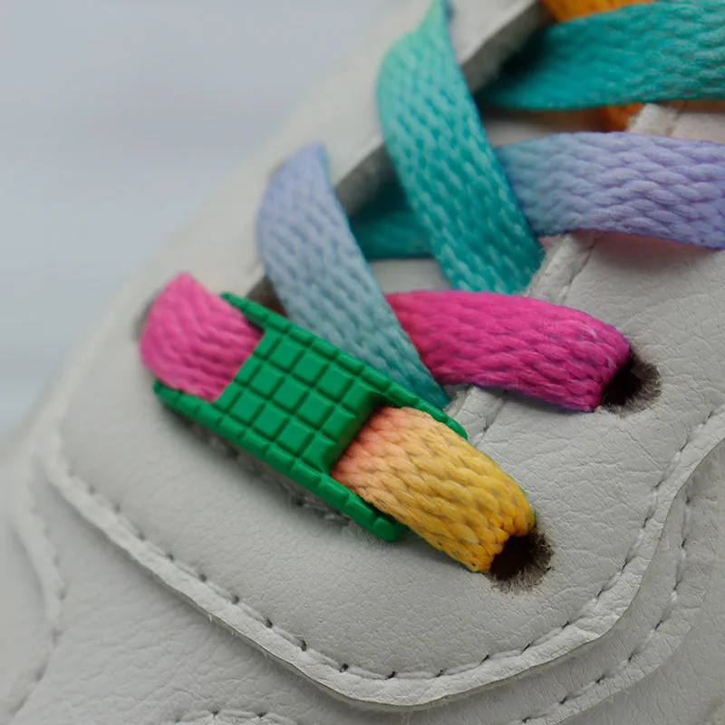 Coolstring 10*25MM Causal Canvas Green Flatlace Buckle For Widecord Grid Texture Trendy Men Women Necessary Shoelace Accessories