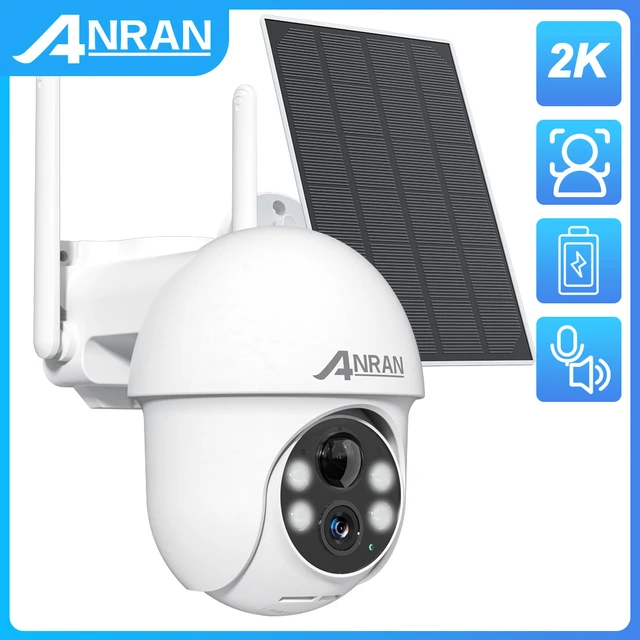 ANRAN 2K Cámara Vigilancia WiFi Exterior Solar, 3MP Cámara Vigilancia  Batería Recargable, Detección de Movimiento, Visión Noct… en 2023