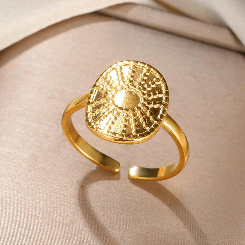 Feder Anillos Mujer Edelstahl Ringe Für Frauen Gold Farbe Bague Finger Ringe Devil'S Eye Anel Herz Schmuck Neue In Ring – Detail 29