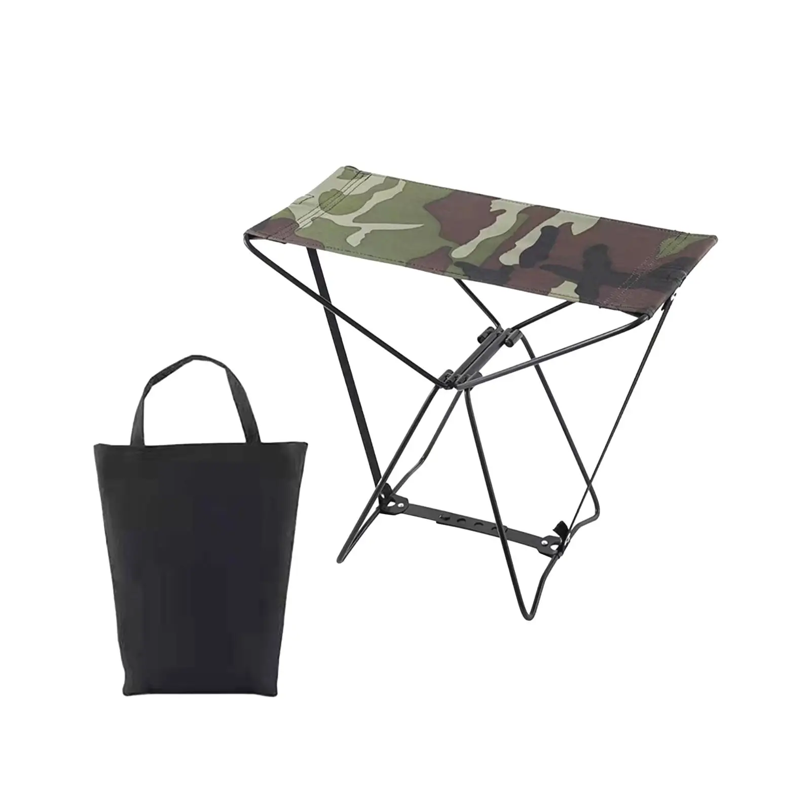 Folding Camping Stool Lightweight Folding Camp Stool Outdoor Foldable Stool Camping Chair for Patio Travel Fishing BBQ Beach