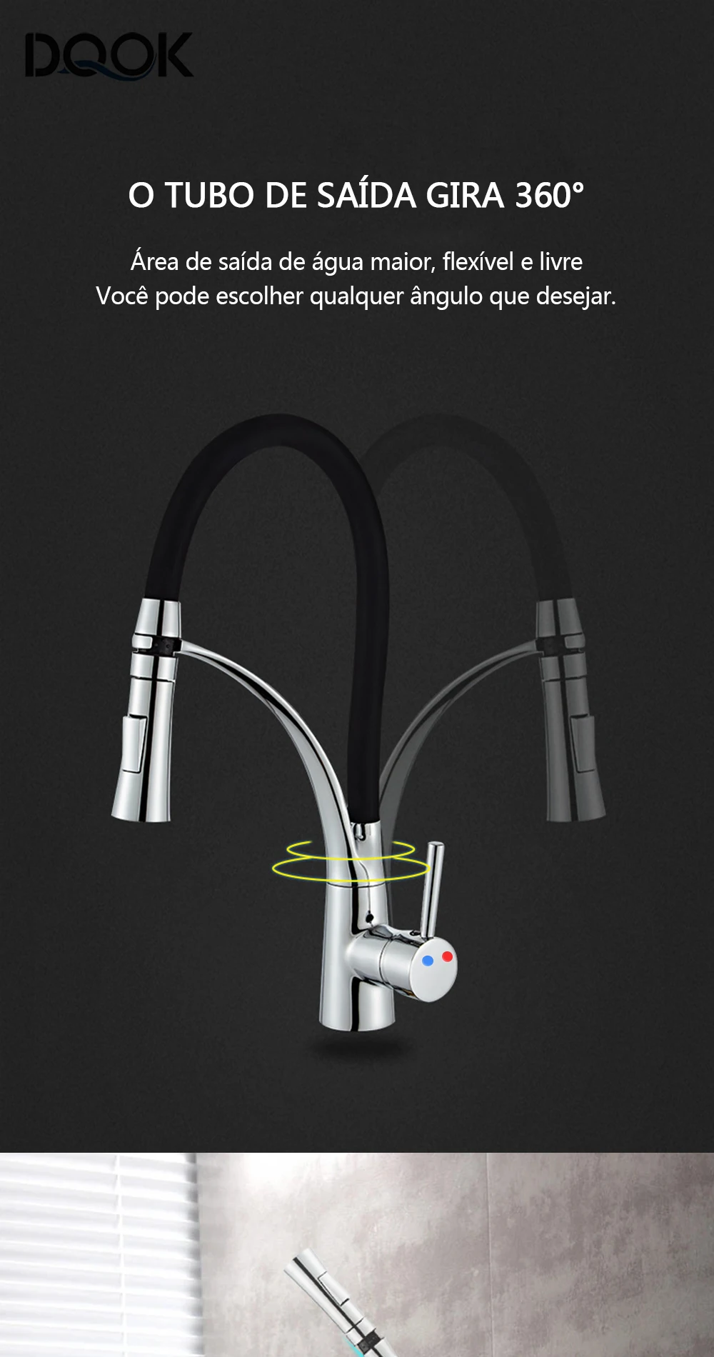 de purificação dupla, Torneira pia cozinha