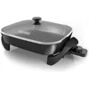 Electric Skillet, Variable Temperature Control, Nonstick Cooking Surface, Dishwasher Safe, Tempered Glass Lid, 12"x15" 1