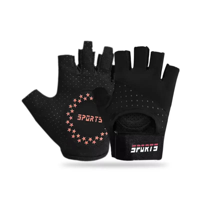 Fitness Gloves Female Yoga Sports Spinning Apparatus Lady Training Anti-Slip Breathable Thin Half Finger Barbell Cycling Gloves 5