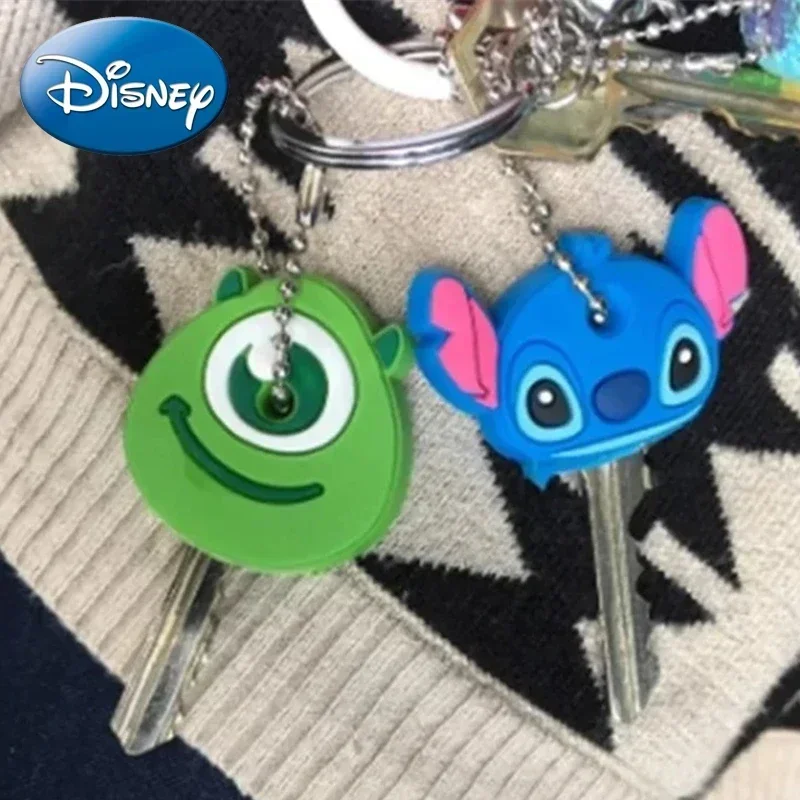 

Disney Stitch Key Sleeve Anime Lilo & Stitch Key Chain Sleeve Cartoon Silicone Car Keychain Kawaii Children Toy Birthday Gift