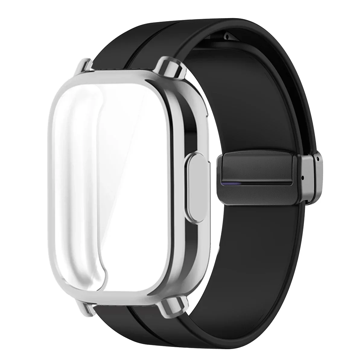 Enhanced TPU Case with Silicone Strap for Smartwatch Protection and Style