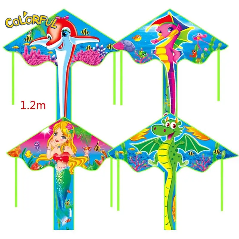 135cm High Quality Cartoon Kite Kit Delta Kite Tail Outdoor Toy Kites for Kids Adult Sport Toy Gifts kites for kids outdoor toys