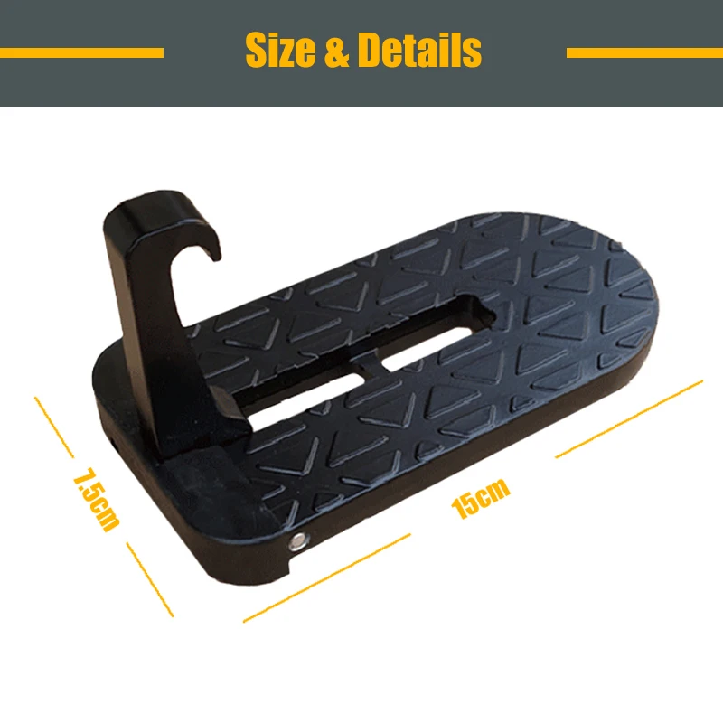 Foldable car roof rack step auto door step universal latch hook auxiliary foot pedal multifunction aluminium alloy safety hammer car accessories car pedals pedal cover car roof rack step