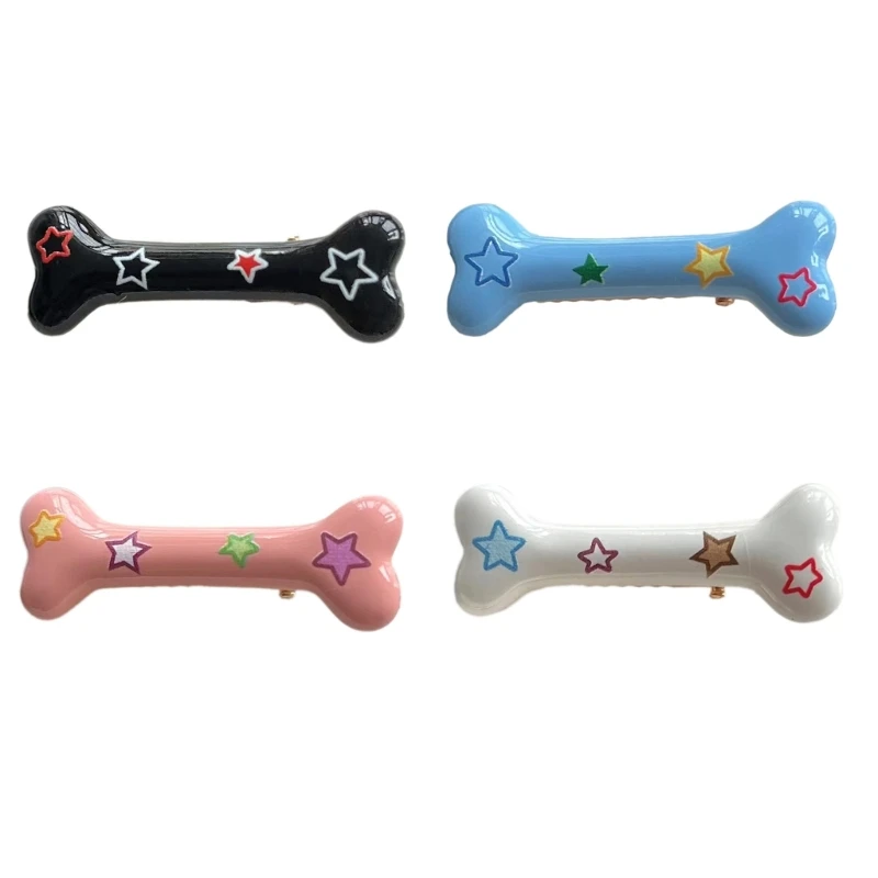 

Белая мини-шпилька Girly Star Bone в стиле Y2K, симпатичная заколка для челки, заколка для волос в стиле Y2K