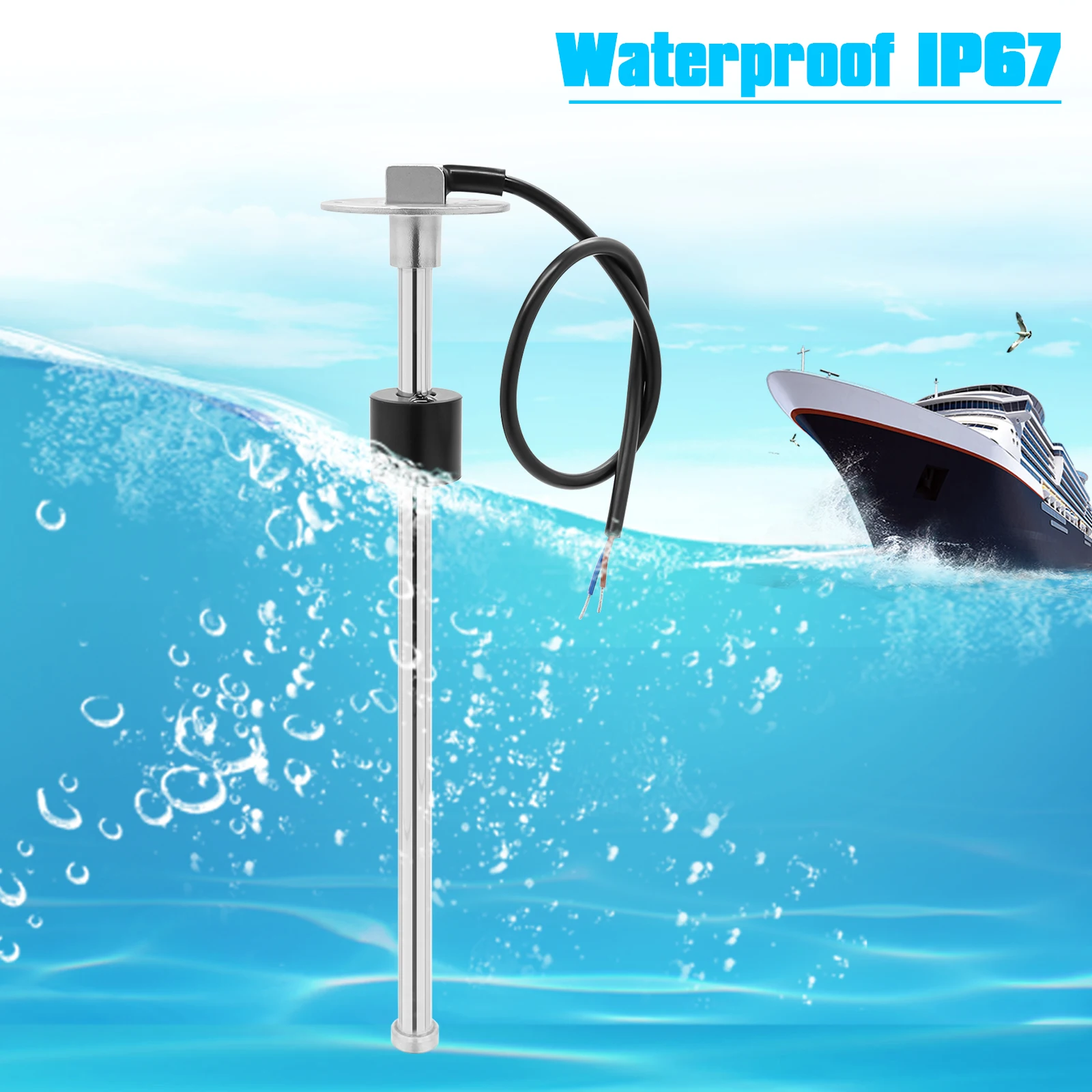 Fuel Level Sensor 0-190 ohms Stainless Steel A5 for Auto Car Boat Water Tank Indicator Fuel Gauge