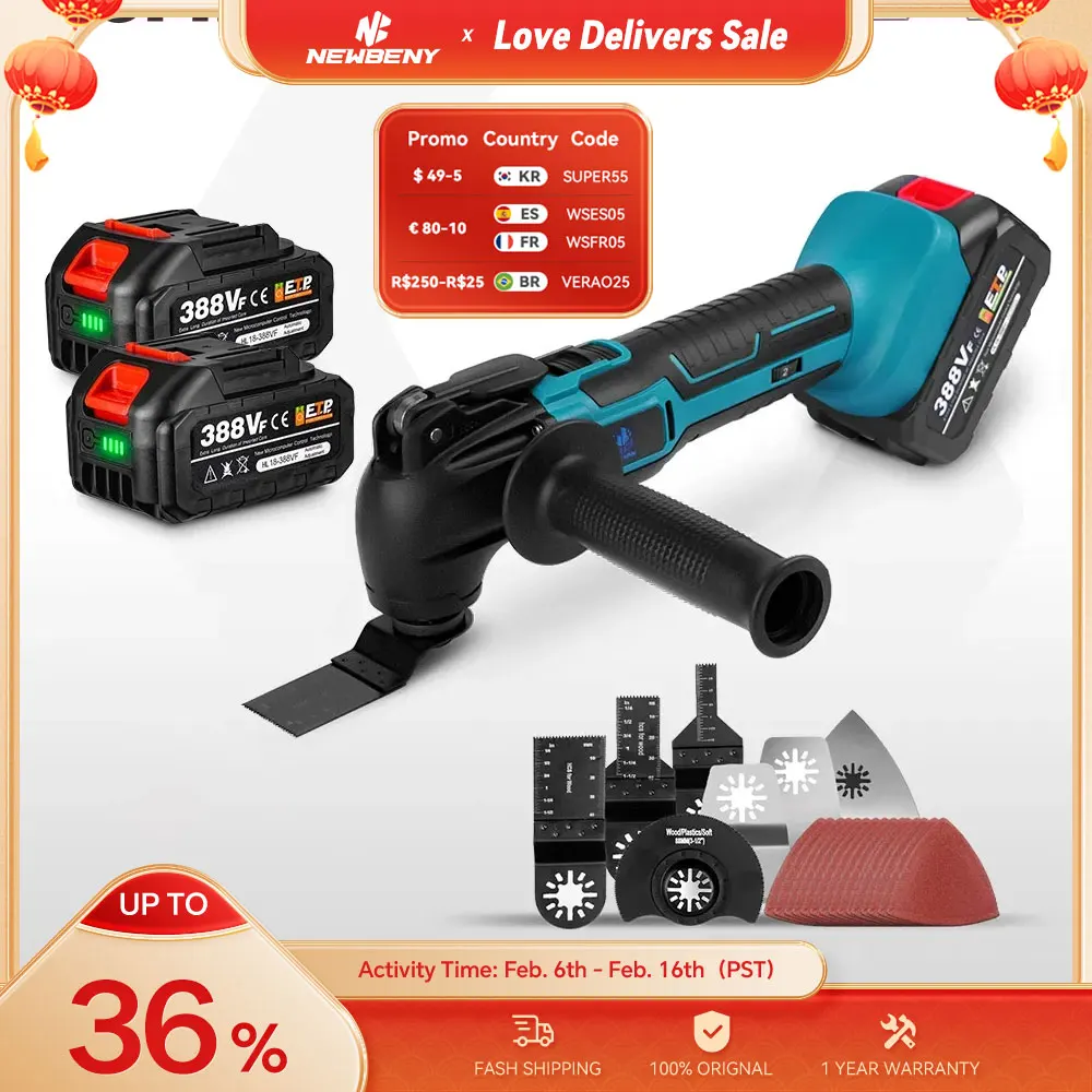 Oscillante Multi Strumento 20000Pm Cordless Livello 6 Vibrazione Strumento Di Lavorazione Del Legno Elettrico Decorazione Trimmer Per Batteria Makita 