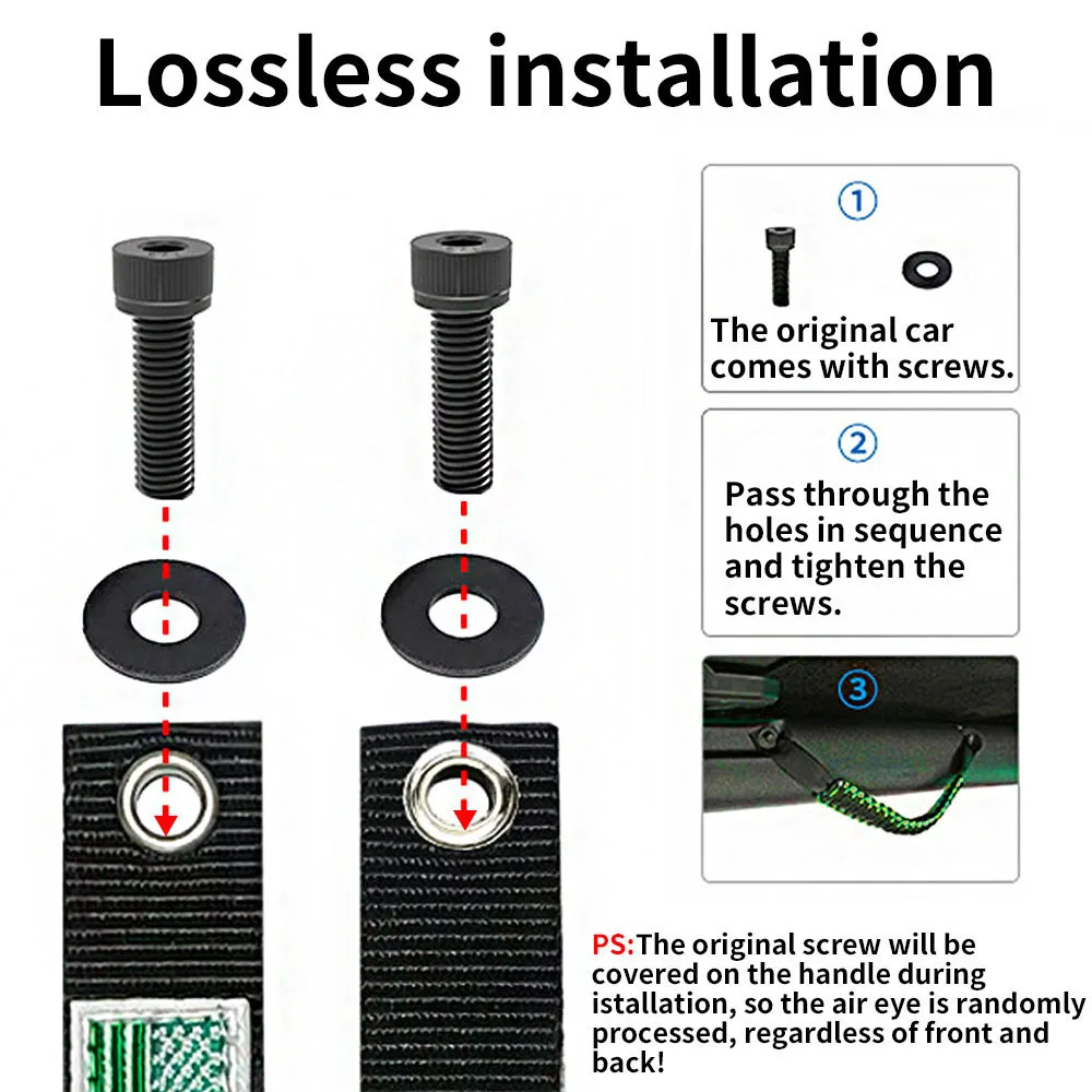 Car Roof Handle Rope Grab Handle For Jeep Wrangler For Ford Bronco Anti-Slip Up Rear Door Top Armrests BAG107 5