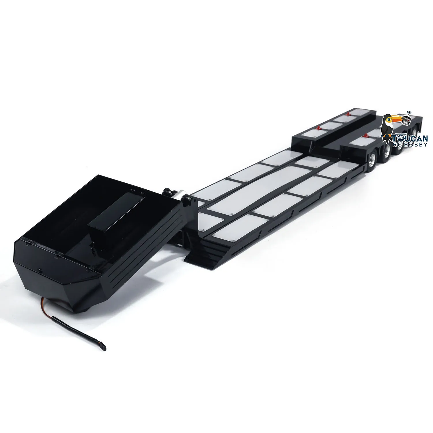 Spare Parts 4-Axle Metal Extendable Semi-trailer Accessories for 1/14 RC Tractor Truck Radio Control Car Vehicle TH23802 5