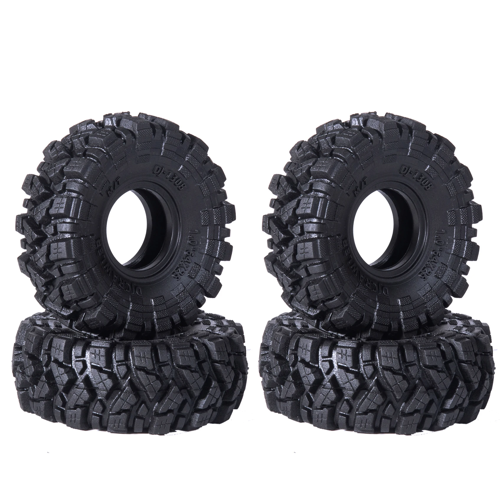 

1 Inch Enlarge And Widen Super Soft Tires 64x25mm 1/24 Rc Crawler Truck Car Parts For Axial Scx24 Fms Fms24 1/18 Trax/as Trx4m