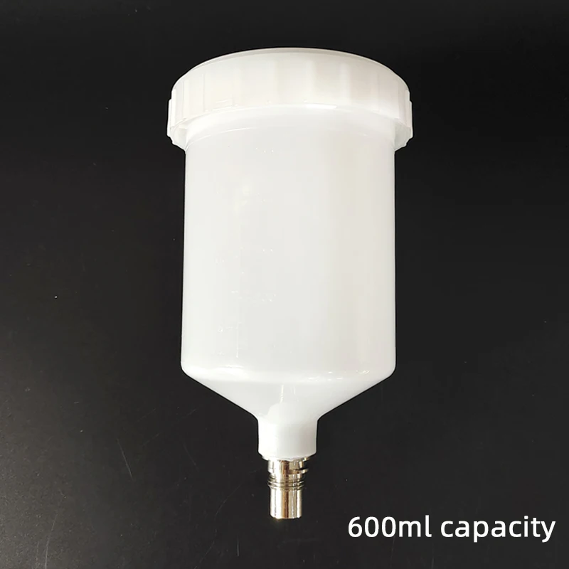 

For Sata Sprayer Cup Connector Jet Paint Sprayer 600Ml white Plastic Hvlp Paint Cup Pot Accessories