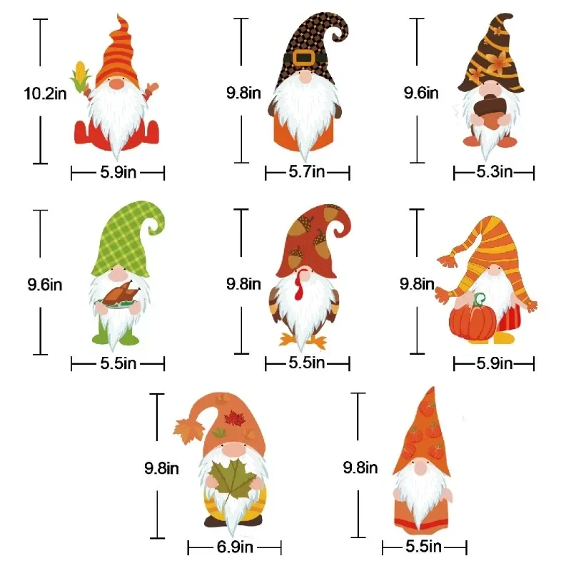TAIANJI Herbst Fensteraufkleber - 10 Bögen Mit Blättern & Kürbissen