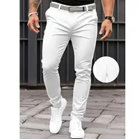 Jean slim décontracté pour hommes, nouvelle mode et tendance, noir et blanc, reliure sur les jambes 1