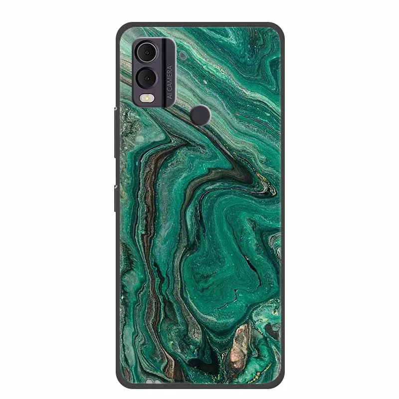 Stylish Marble Silicone Phone Case - Soft TPU Cover with Cool Design