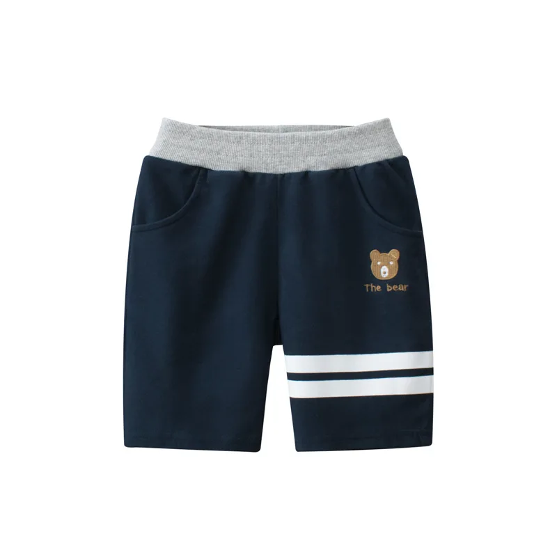 

Boys Bear Shorts Toddler Boy Summer Cotton Shorts Little Boy Cartoon Knee-length Short Pant Kids Clothes Elastic Waist Bottoms