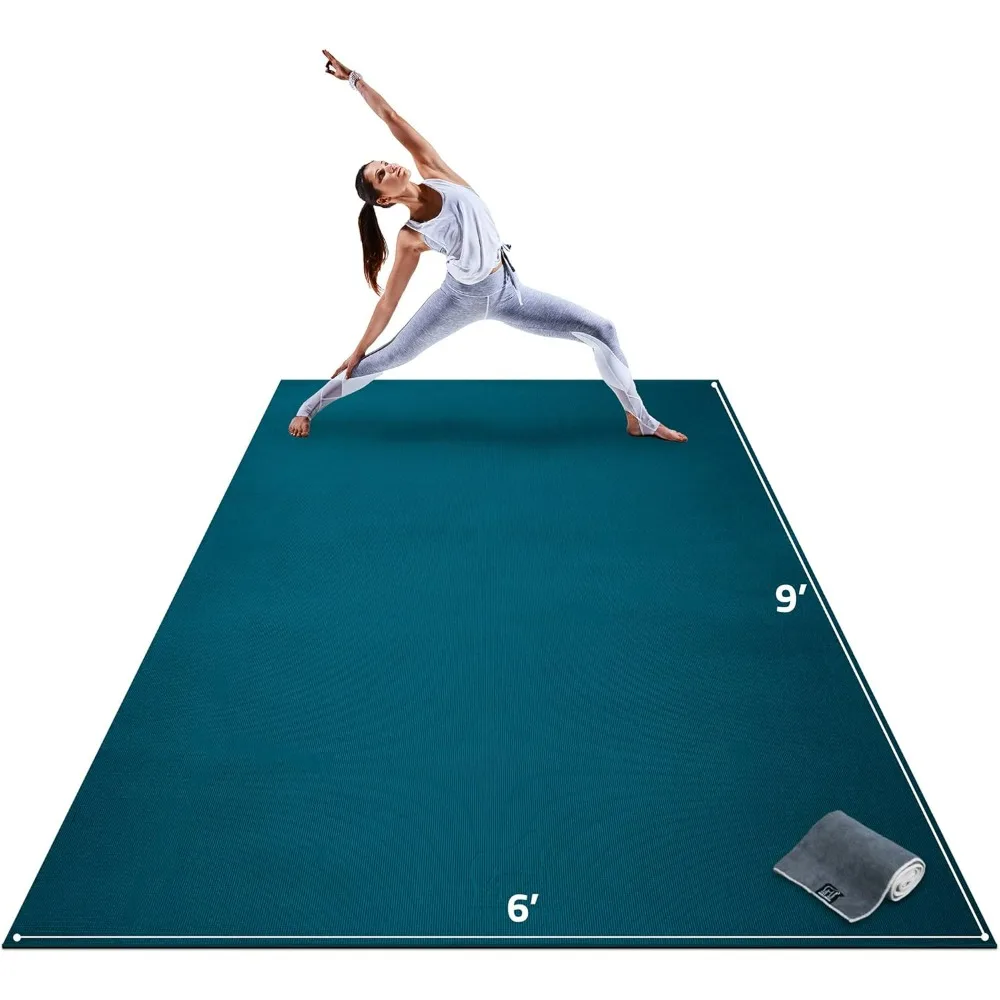 Premium Extra Large Yoga Mat &ndash; 9' x 6' x 8mm Extra Thick & Ultra Comfortable, Non-Toxic, Non-Slip Barefoot Exercise Mat