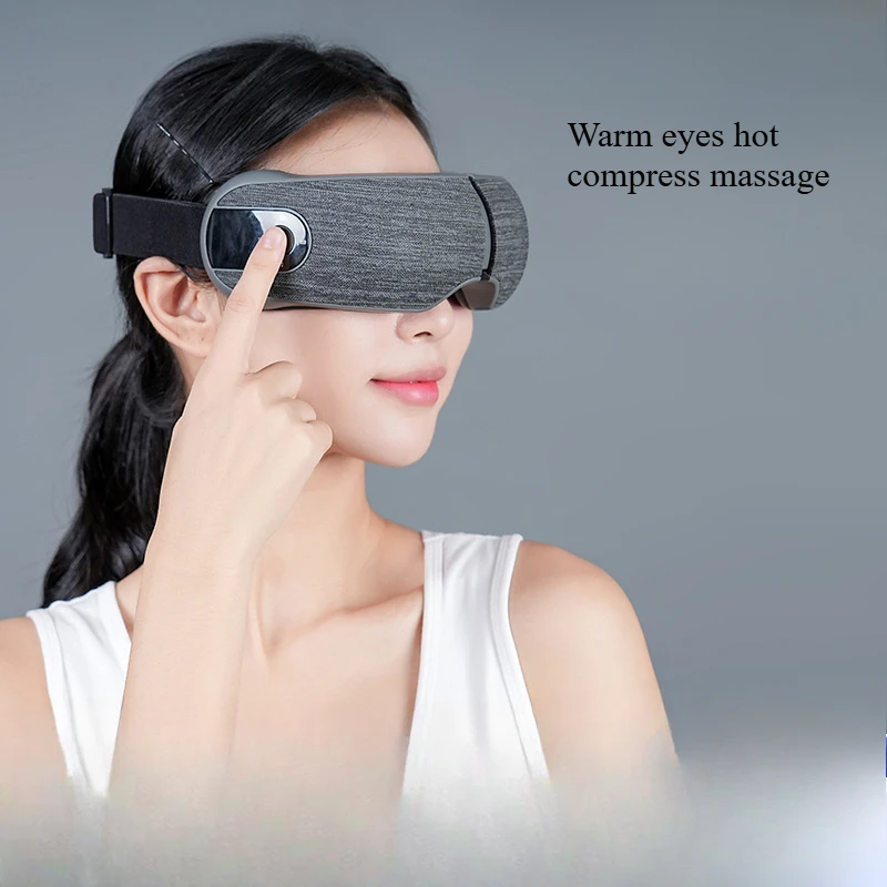 Eye airbag massager, rechargeable electric hot compress eye protector, bluetooth music sleep meter, folding massager
