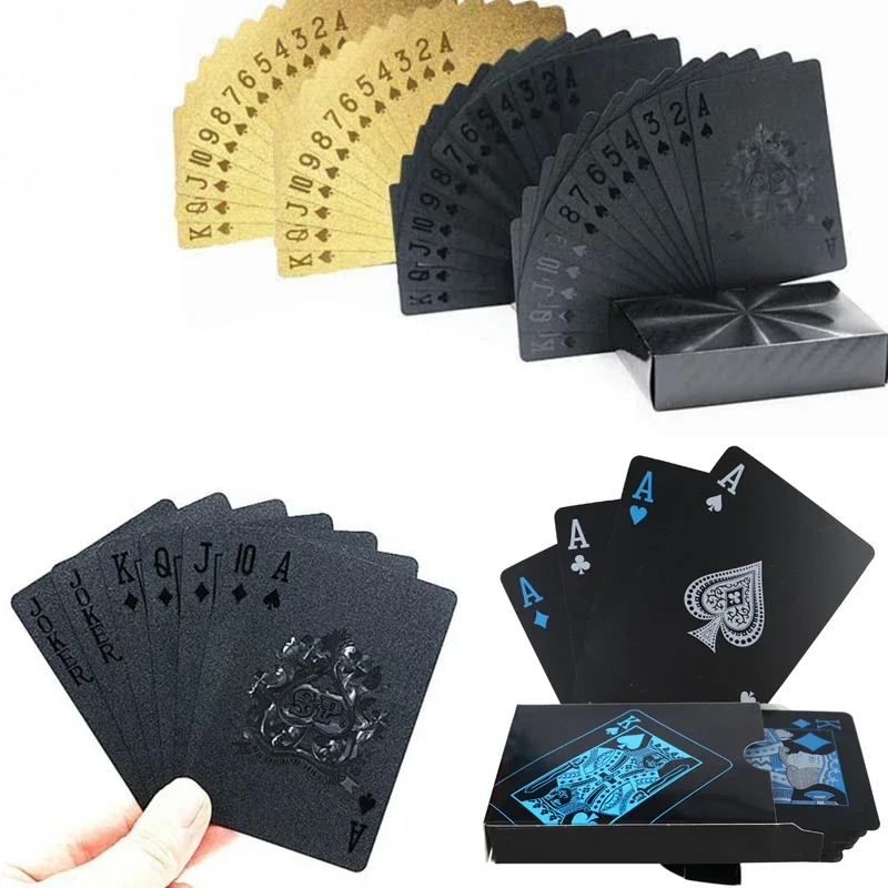 

24K Gold Playing Cards Poker Game Deck Gold Foil Poker Set Plastic Magic Card Waterproof Cards Magic Water Gift Collection