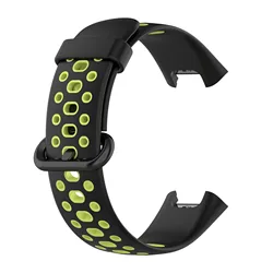 Silicone Sport Strap Wristband Replacement for Redmi Watch 2 (Black Green)