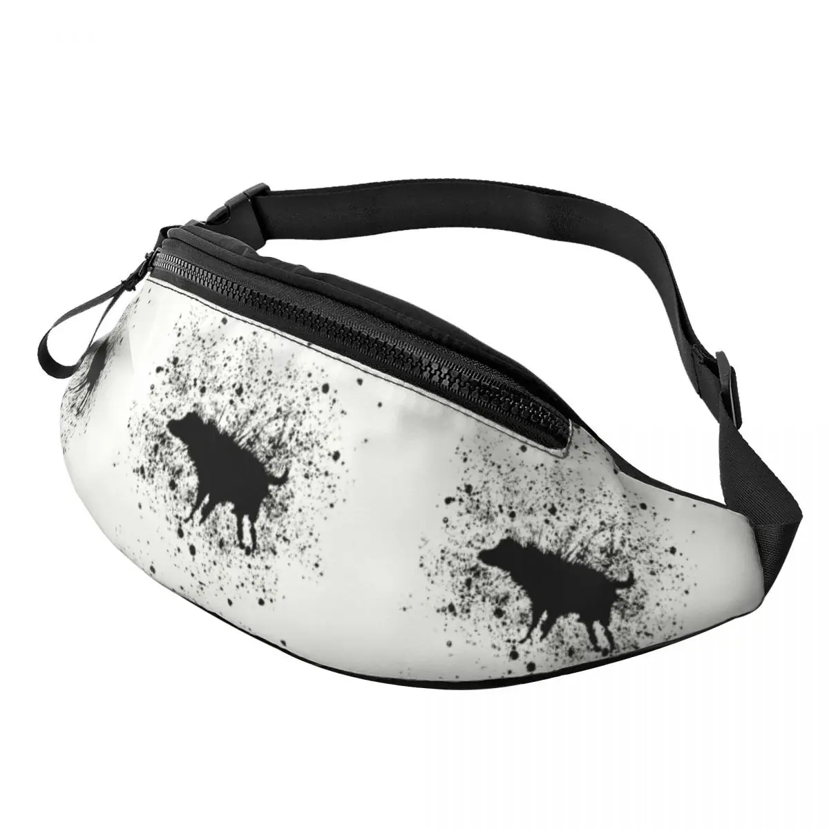 

Customized Banksy Splash Dog Fanny Pack Women Men Cool Street Art Graffiti Crossbody Waist Bag Cycling Camping Phone Money Pouch