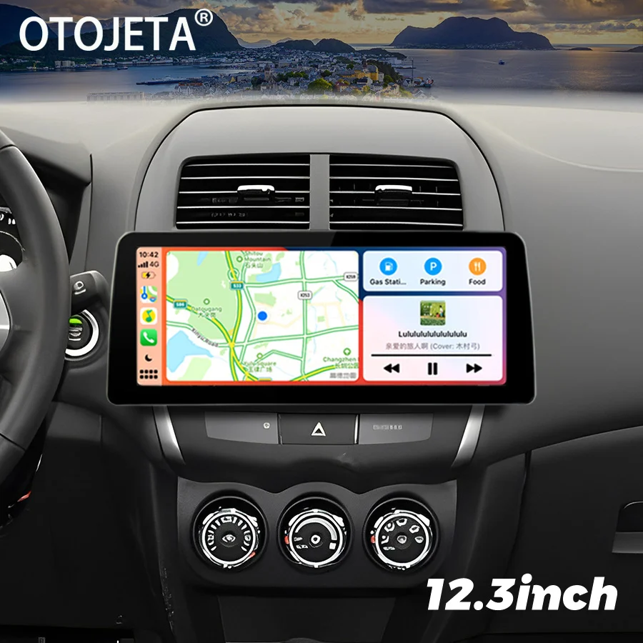 

12.3inch Android 12 Car Video Player Radio Stereo For Mitsubishi ASX 2010 2016 C4 Peugeot 4008 GPS Multimedia Carplay Head Unit