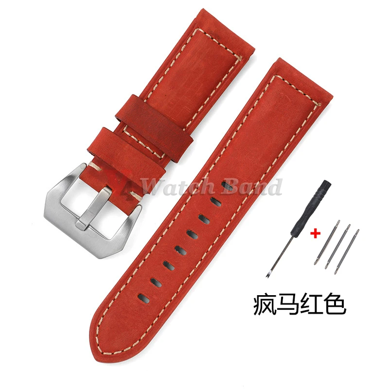Authentic Retro Calf Leather Watchbands - Premium Cowhide Crazy Horse Straps