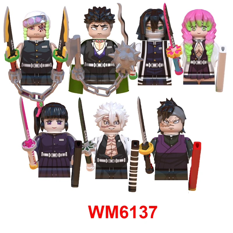 Demon Slayer Japanese Anime Uzui Tengen Rengoku Kyoujurou Tanjirou mini  Action toy Figures Assemble toys - AliExpress